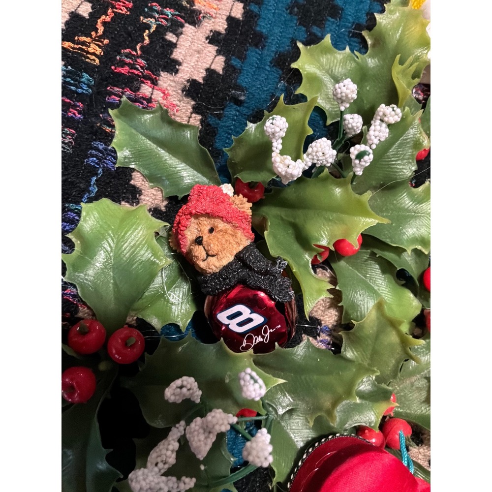 Kitschy W Allen Wah Christmas Tree Sweater L Teal Black Geometric 3D Ornaments - Picture 3 of 8